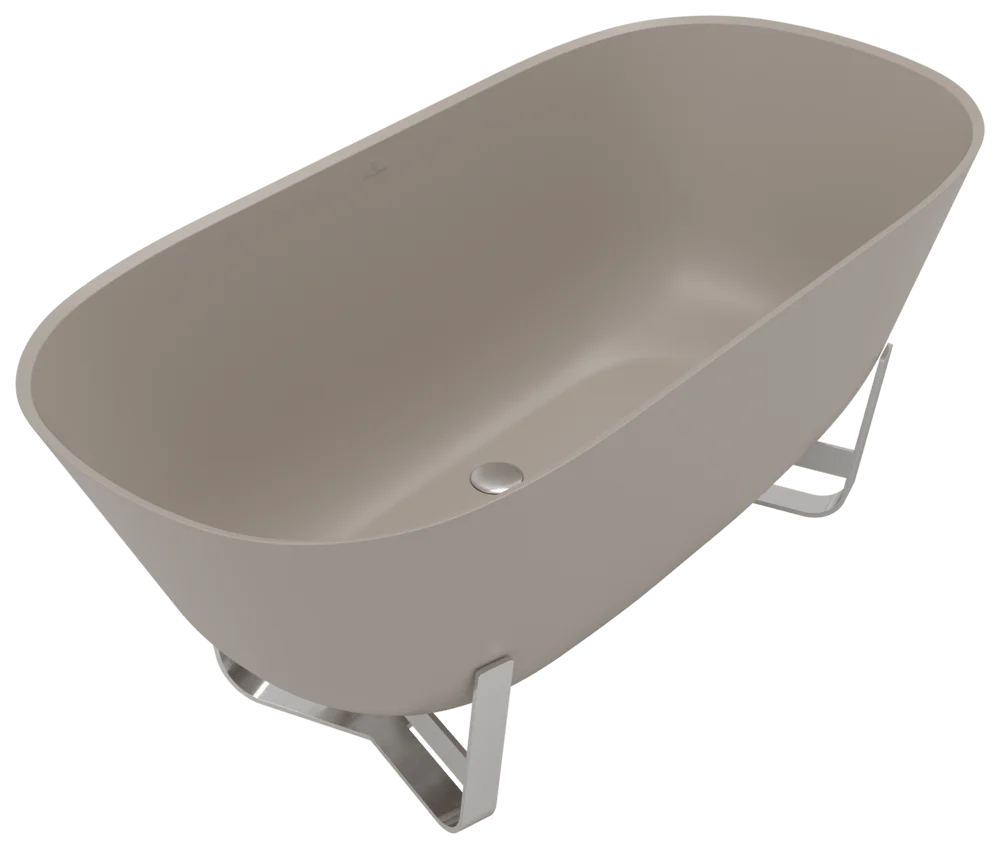 Villeroy & Boch Antheus Badewanne Freistehend, 1550x750mm, Quaryl, Almond