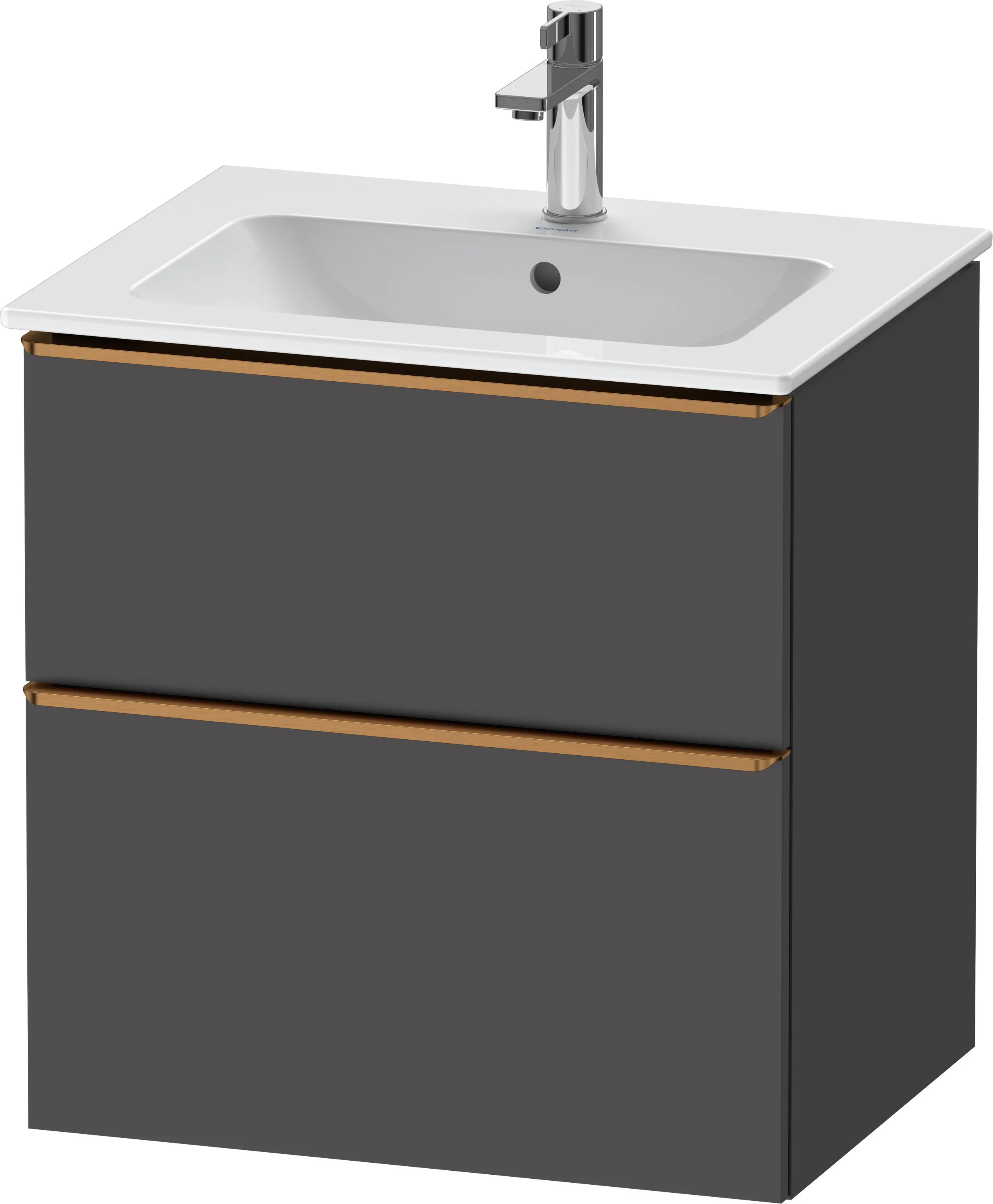 Duravit Waschtischunterschrank wandhängend „D-Neo“ 61 × 62,5 × 46,2 cm Graphit Matt