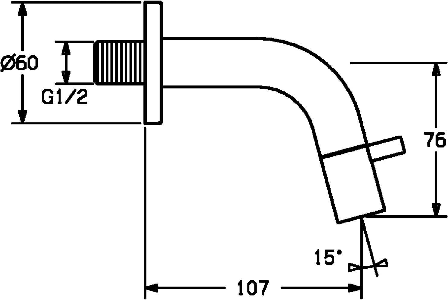 HansaNOVA Einhebelmischer Waschtischbatterie HansaNOVA 5086 Ausladung 107 mm DN15 Matt-Schwarz