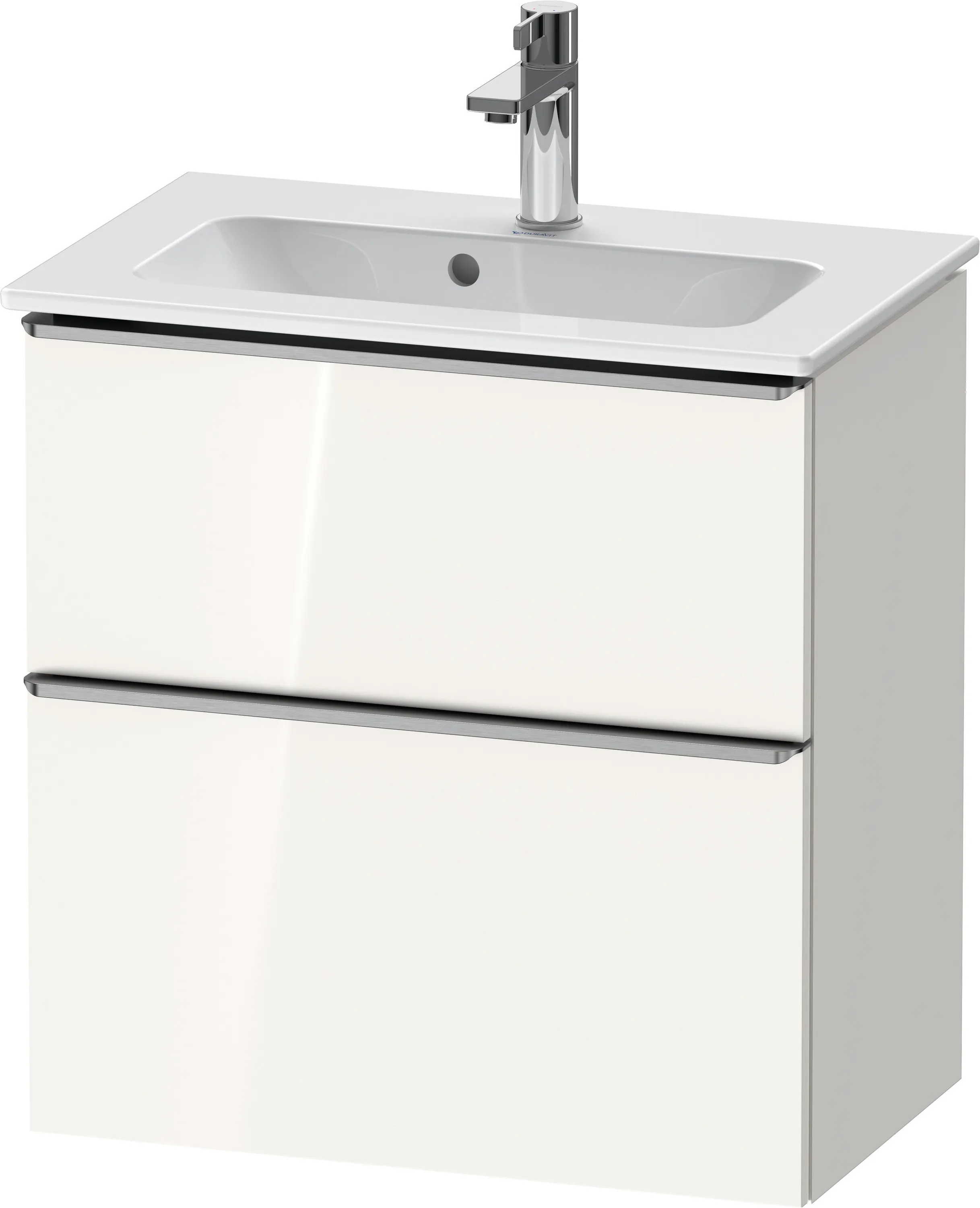 Duravit Waschtischunterschrank wandhängend „D-Neo“ 61 × 62,5 × 37,2 cm Weiß Hochglanz