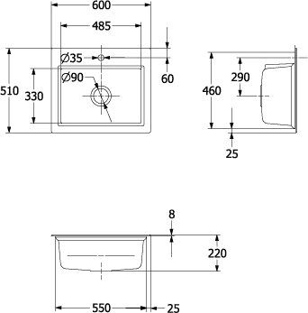 Küchenspülbecken „Subway Küche“