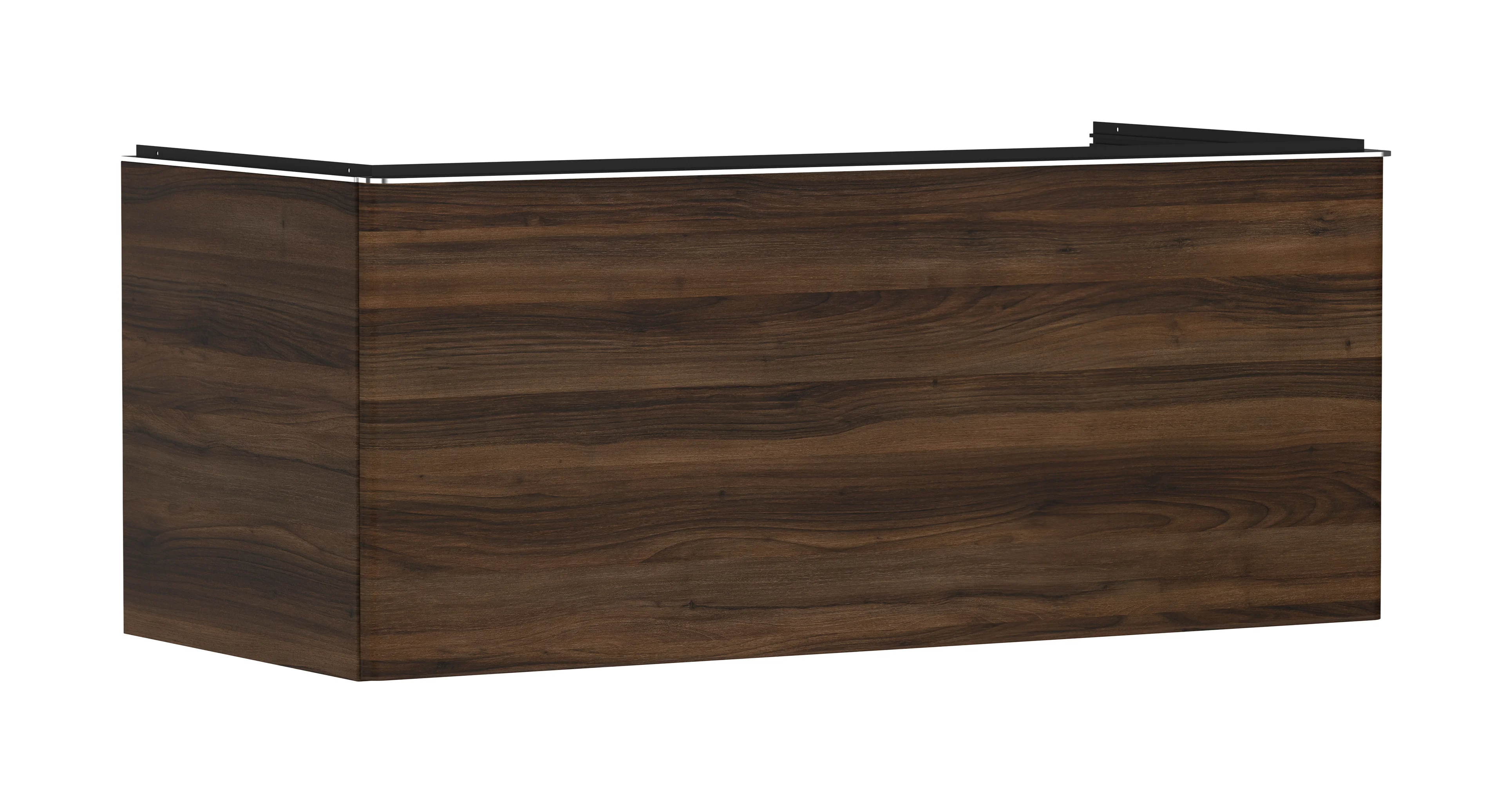 Hansgrohe Xelu Q Waschtischunterschrank Nussbaum Dunkel, 1.180 x 540 mm, 1 Schubkasten, verchromte Griffe, SoftClose, Wandmontage