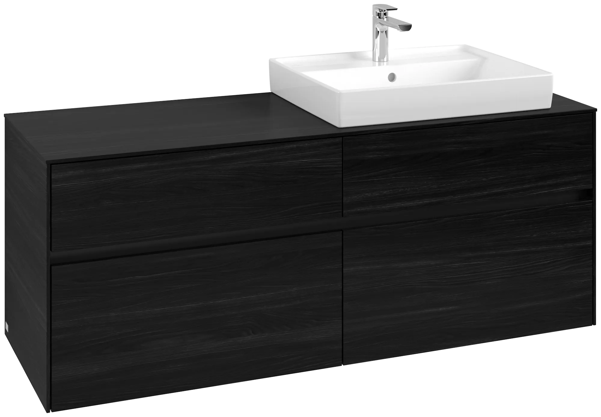 Villeroy & Boch Collaro Waschbeckenunterschrank C086B0, 1400 x 548 x 500 mm, Black Oak
