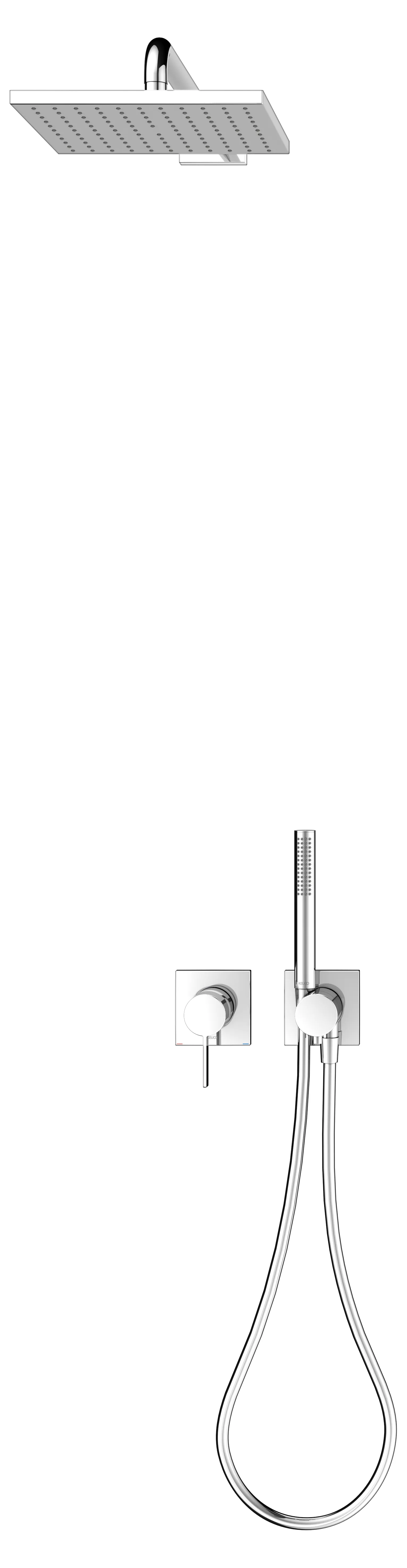 IXMO Sets IXMO Set 4 Einhebelmischer, eckig mit Brausehalter u. Kopfbrause verchromt IXMO Sets IXMO Set 4 Einhebelmischer, eckig mit Brausehalter u. Kopfbrause verchromt