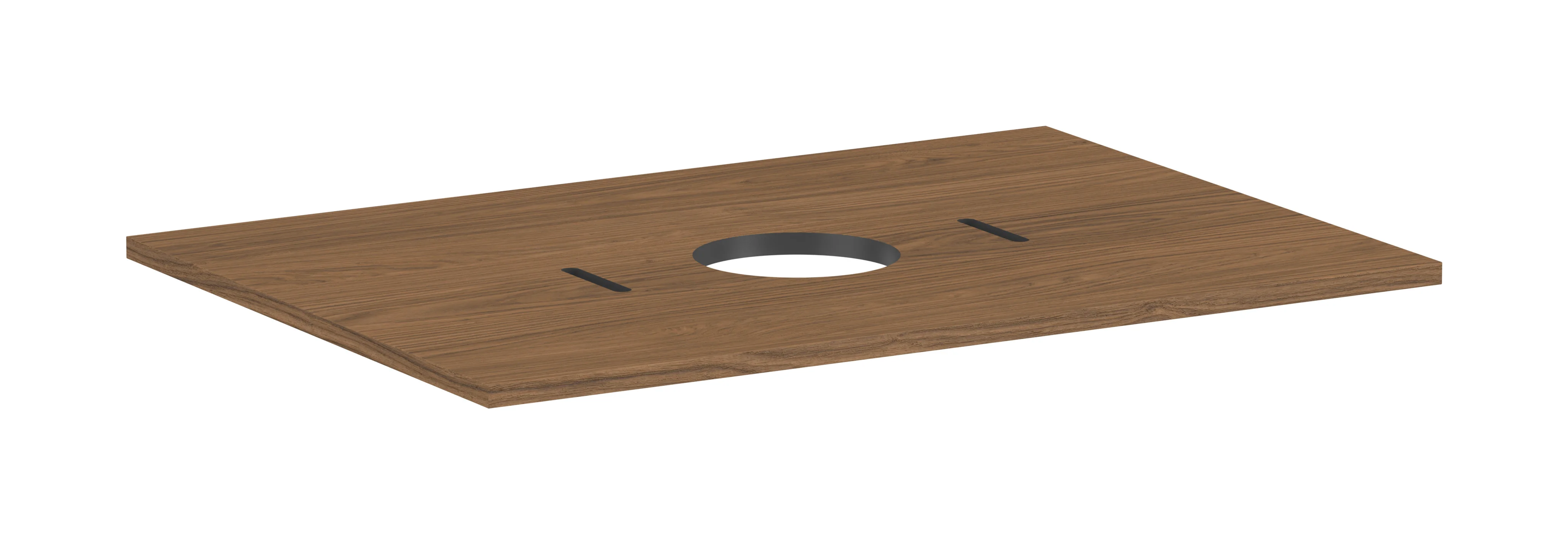 Hansgrohe Xilesa E Konsole, Eiche Kaschmir, 780 x 550 mm, mittiger Beckenausschnitt für Aufsatzwaschtisch ohne Hahnloch