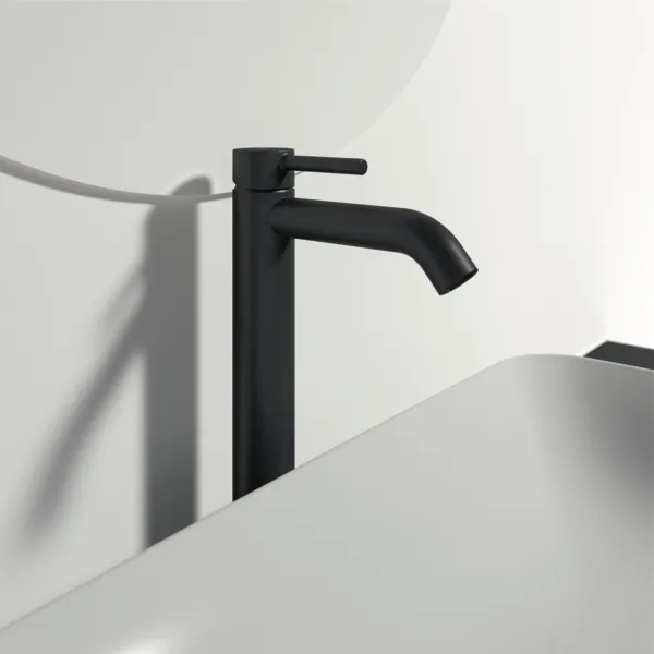 Waschtischarmatur Ceraline mit Push-Open Ausladung 150mm Silk Black Waschtischarmatur Ceraline mit Push-Open Ausladung 150mm Silk Black