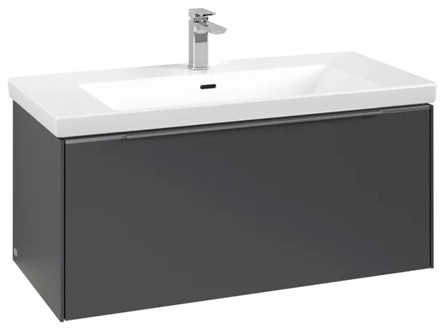 Villeroy & Boch Waschtischunterschrank „Subway 3.0“ für Schrankwaschtisch 973 × 429 × 478 mm Graphite, für Becken mittig