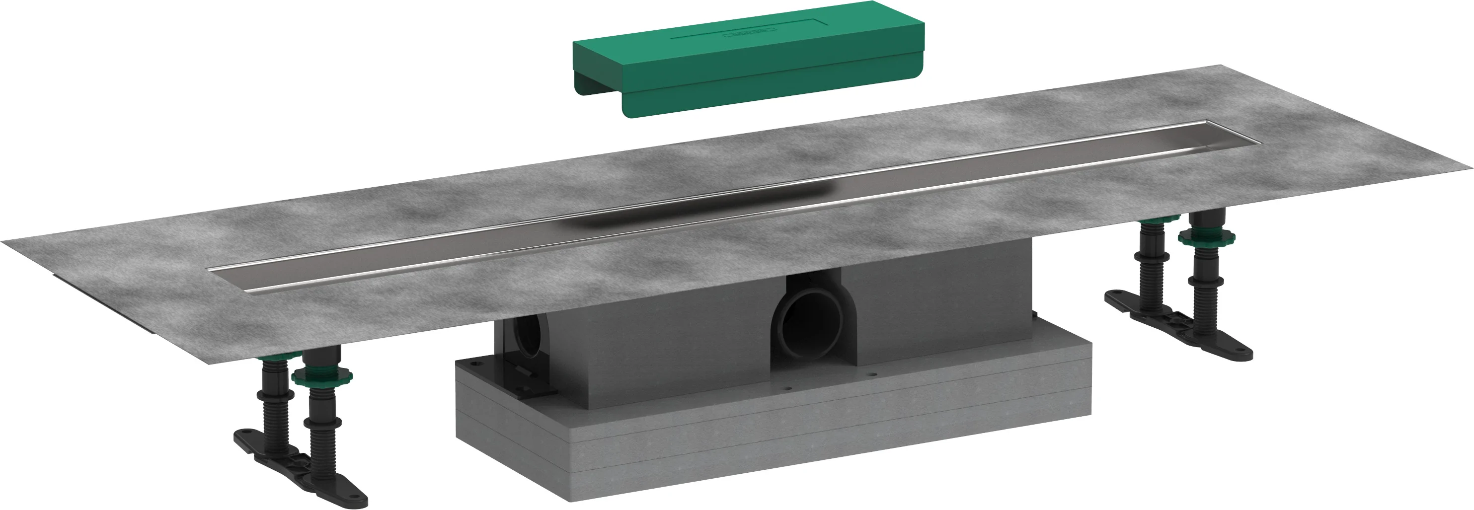 Hansgrohe uBox universal Komplettset für Standardinstallation 800 mm, passend für RainDrain Rock und Match Fertigsets, 3-seitiger Anschluss DN50, waagerechter Auslass Hansgrohe uBox universal Komplettset für Standardinstallation 800 mm, passend für RainDrain Rock und Match Fertigsets, 3-seitiger Anschluss DN50, waagerechter Auslass