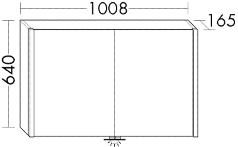 Spiegelschrank bel von burgbad - Anthrazitgrau, 1008 mm breit, 640 mm hoch, 165 mm tief Spiegelschrank bel von burgbad - Anthrazitgrau, 1008 mm breit, 640 mm hoch, 165 mm tief