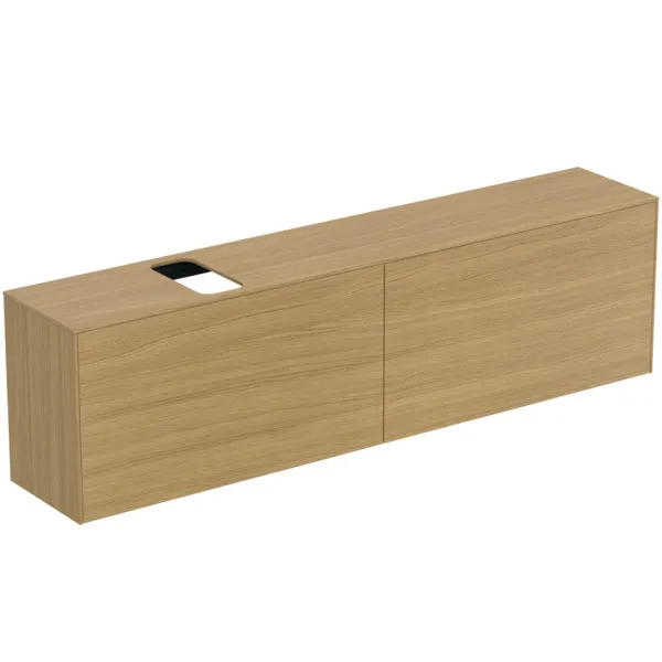 Ideal Standard Conca Waschtischunterschrank, Eiche hell, 1987x373x550 mm, 2 Auszüge mit Push-Open und Softclose-Einzug