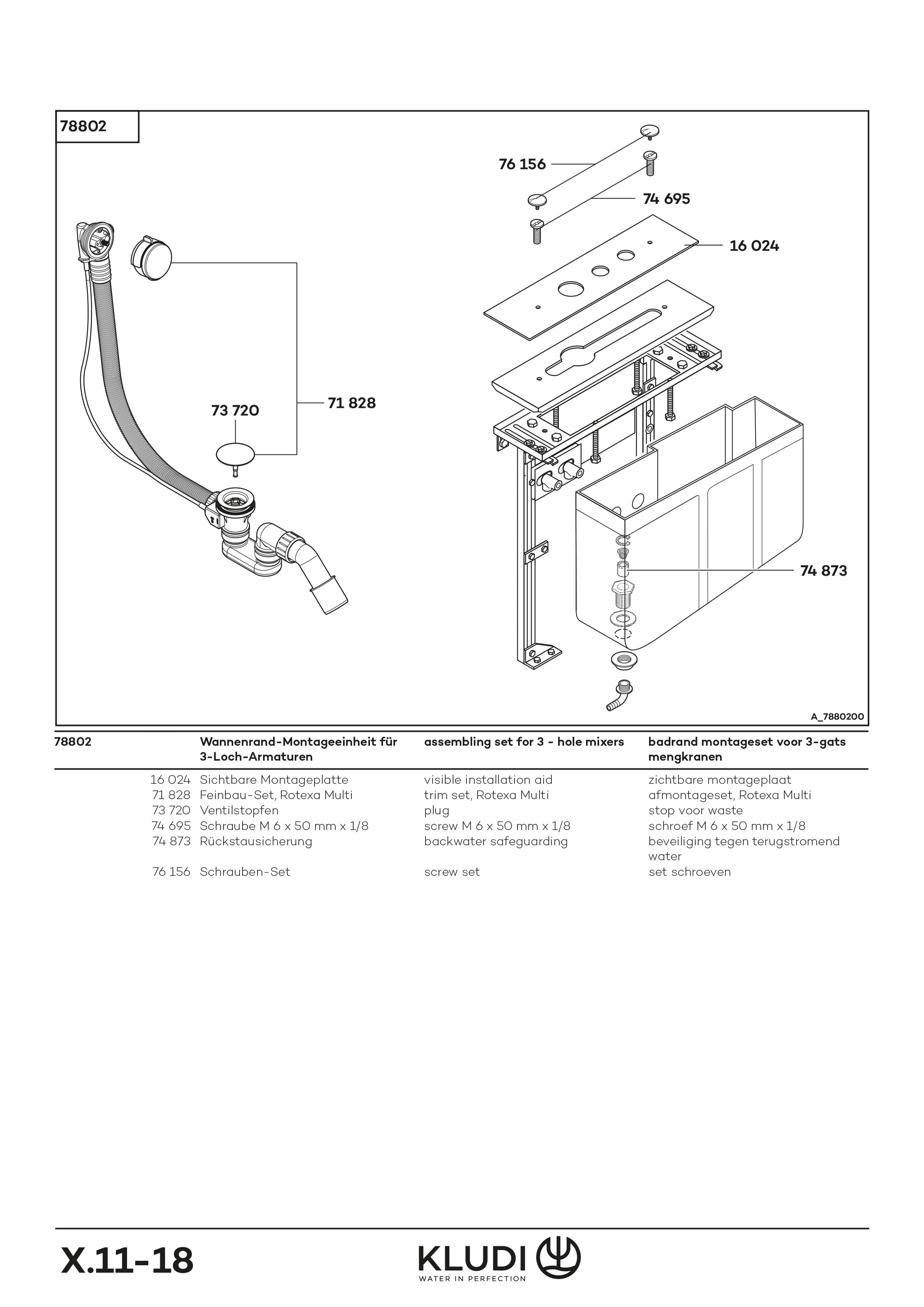 ROTEXA MULTI Montageeinheit RohbauSet für 3Loch Armaturen chrom ROTEXA MULTI Montageeinheit RohbauSet für 3Loch Armaturen chrom