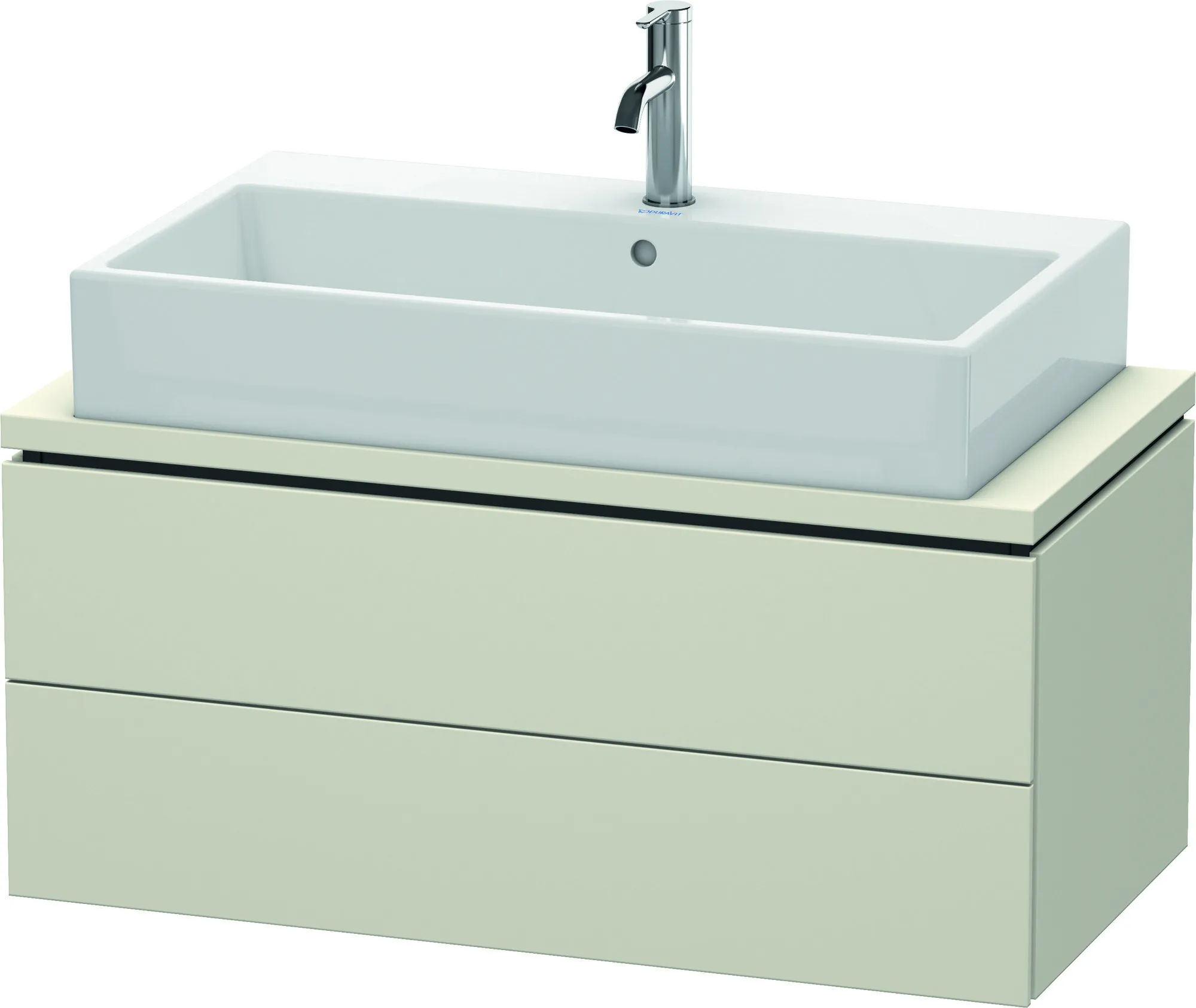 Duravit Waschtischunterschrank wandhängend „L-Cube“ 92 × 40 × 47,7 cm Taupe Matt