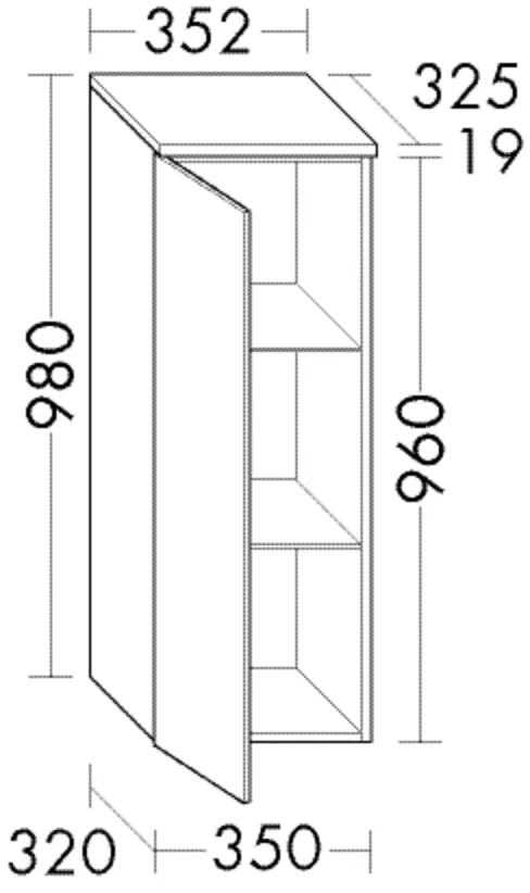 burgbad Hochschrank „Yumo“ 392 × 980 × 365 mm in Eiche Dekor Cashmere burgbad Hochschrank „Yumo“ 392 × 980 × 365 mm in Eiche Dekor Cashmere