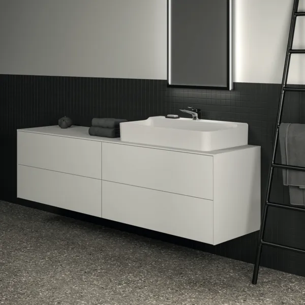 Ideal Standard Waschtischunterschrank „Conca“ 198,7 × 55 × 50,5 cm Weiß matt lackiert