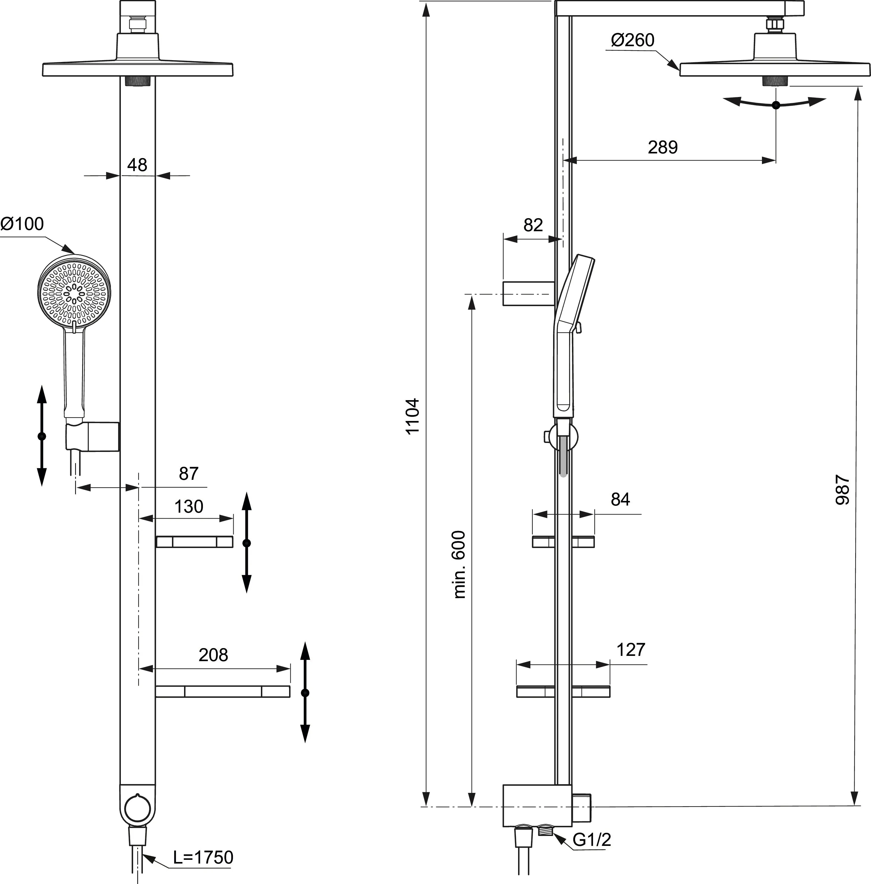 Ideal Standard Duschsystem „Alu+“ Ideal Standard Duschsystem „Alu+“