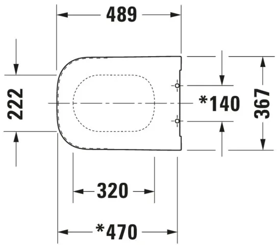 Duravit WC-Sitz „Happy D.2“ 36,7 × 48,9 × 4,3 cm