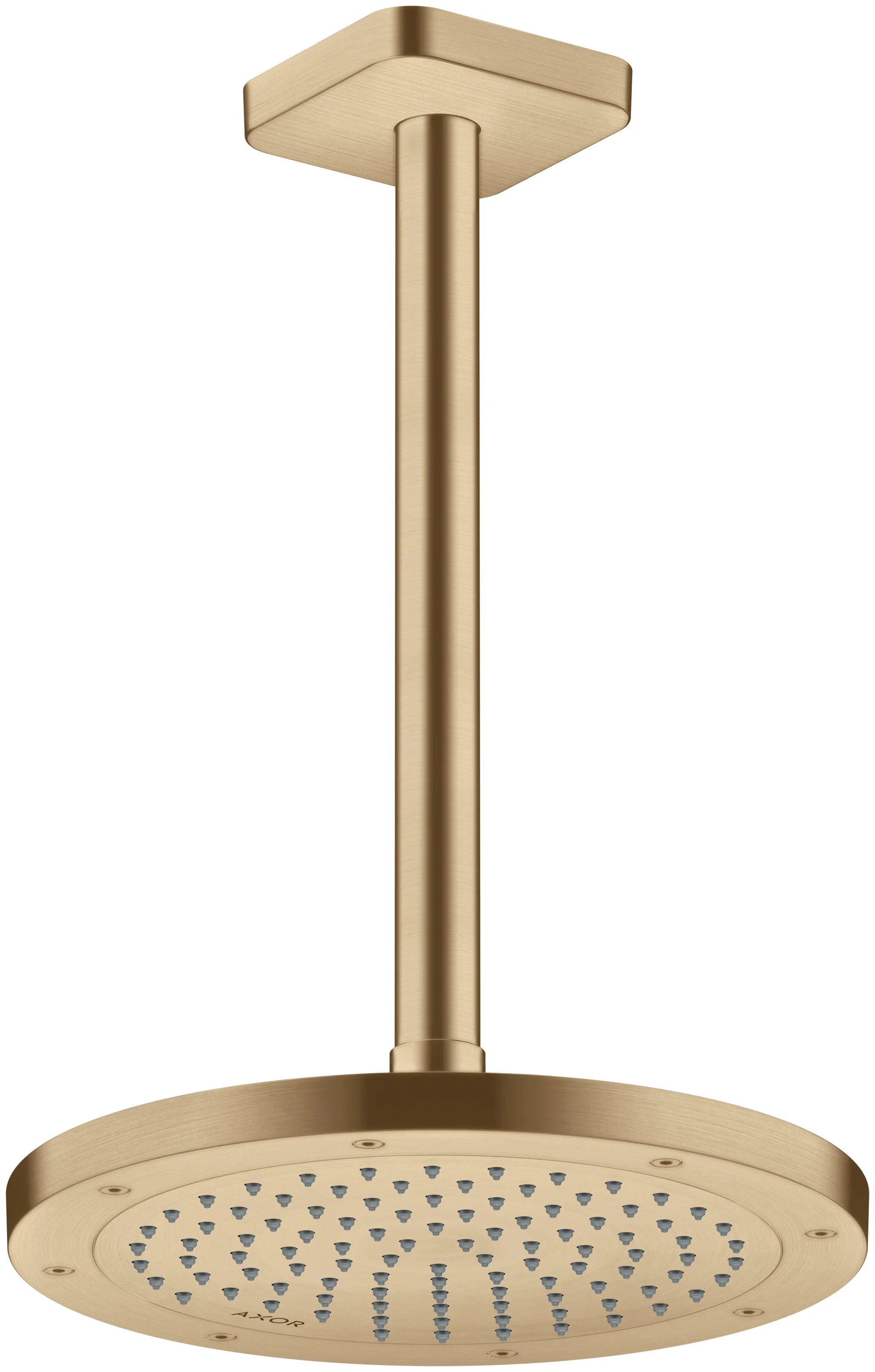 Hansgrohe AXOR ShowerSolutions Kopfbrause 245 1jet Brushed Bronze, 245 mm, verstellbarer Winkel, abnehmbar zur Reinigung, G 1/2 Anschluss