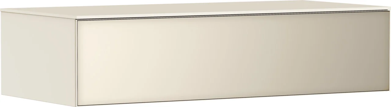 Hansgrohe Xevolos E Sideboard Sandbeige Matt, 1180x550 mm, 1 Schubkasten, griff- und fingerabdruckfrei, PushOpen & SoftClose, Wandmontage