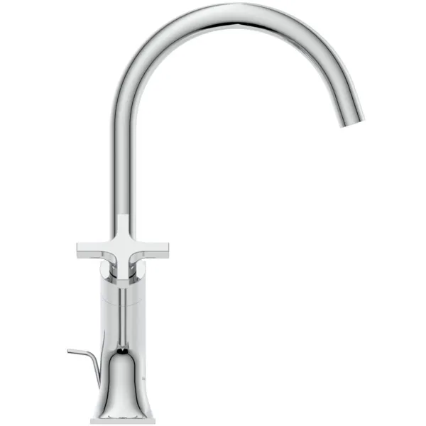 Ideal Standard Waschtischarmatur Joy Neo mit Ablaufgarnitur, Ausladung 169mm, Kreuzgriffe, Chrom Ideal Standard Waschtischarmatur Joy Neo mit Ablaufgarnitur, Ausladung 169mm, Kreuzgriffe, Chrom