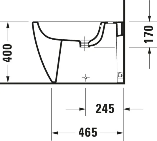 Duravit Stand-Bidet back to wall „Soleil by Starck“, Befestigung sichtbar 37 × 60 × 40 cm