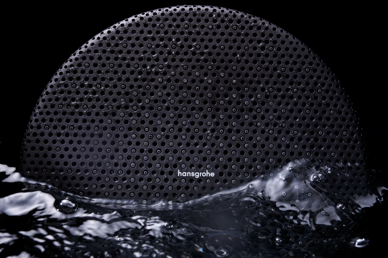 Hansgrohe Raindance Alive S Puro Showerpipe 300 1jet EcoSmart mit Ecostat Element, Brushed Black Chrome Hansgrohe Raindance Alive S Puro Showerpipe 300 1jet EcoSmart mit Ecostat Element, Brushed Black Chrome