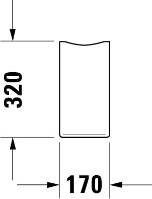 Halbsäule Starck 3 für 030065/60/55 u.030480/70/10 weiß