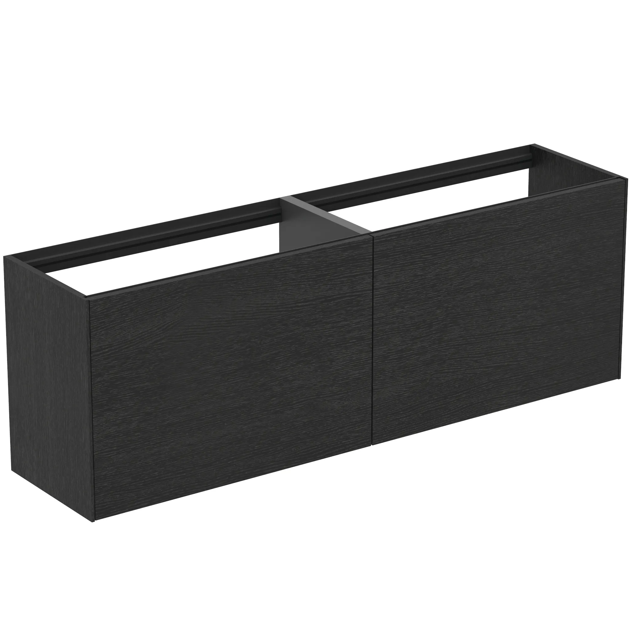 Ideal Standard Conca Waschtischunterschrank, Eiche geflammt, 1585x373x540 mm, 2 Auszüge mit Push-Open und Softclose-Einzug, ohne Platte