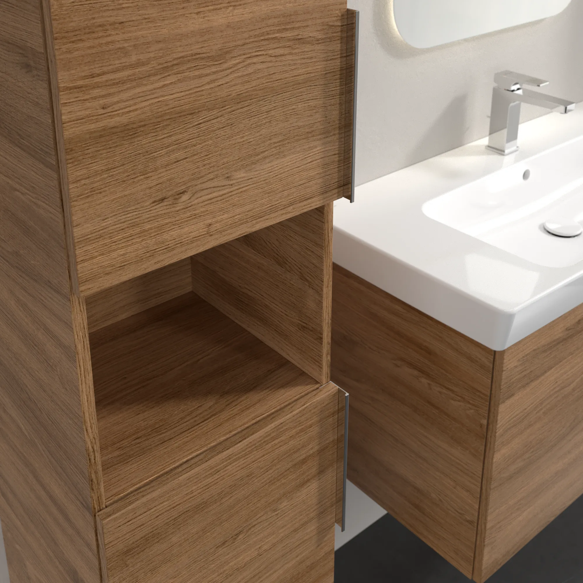 Villeroy & Boch Architectura Hochschrank B89700, 350x1400x364mm, 2 Türen links Villeroy & Boch Architectura Hochschrank B89700, 350x1400x364mm, 2 Türen links