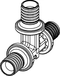 TECEflex T-Stück Dimension 25 × 25 × 25, PPSU TECEflex T-Stück Dimension 25 × 25 × 25, PPSU