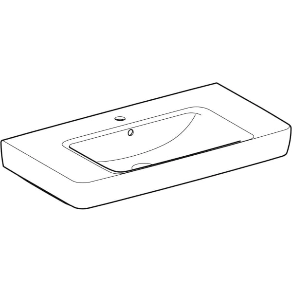 Aufsatzwaschtisch mit Ablagefläche „Renova Plan“, rechteckig 90 × 48 cm in weiß alpin Aufsatzwaschtisch mit Ablagefläche „Renova Plan“, rechteckig 90 × 48 cm in weiß alpin
