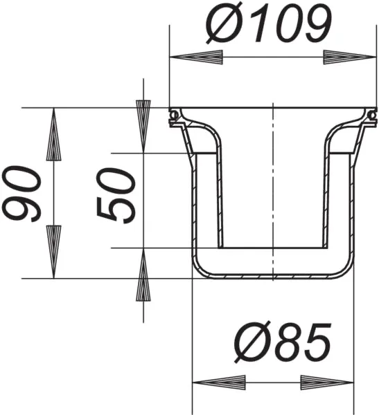 Geruchverschlusseinsatz Circo DN 70 und Circo V 3