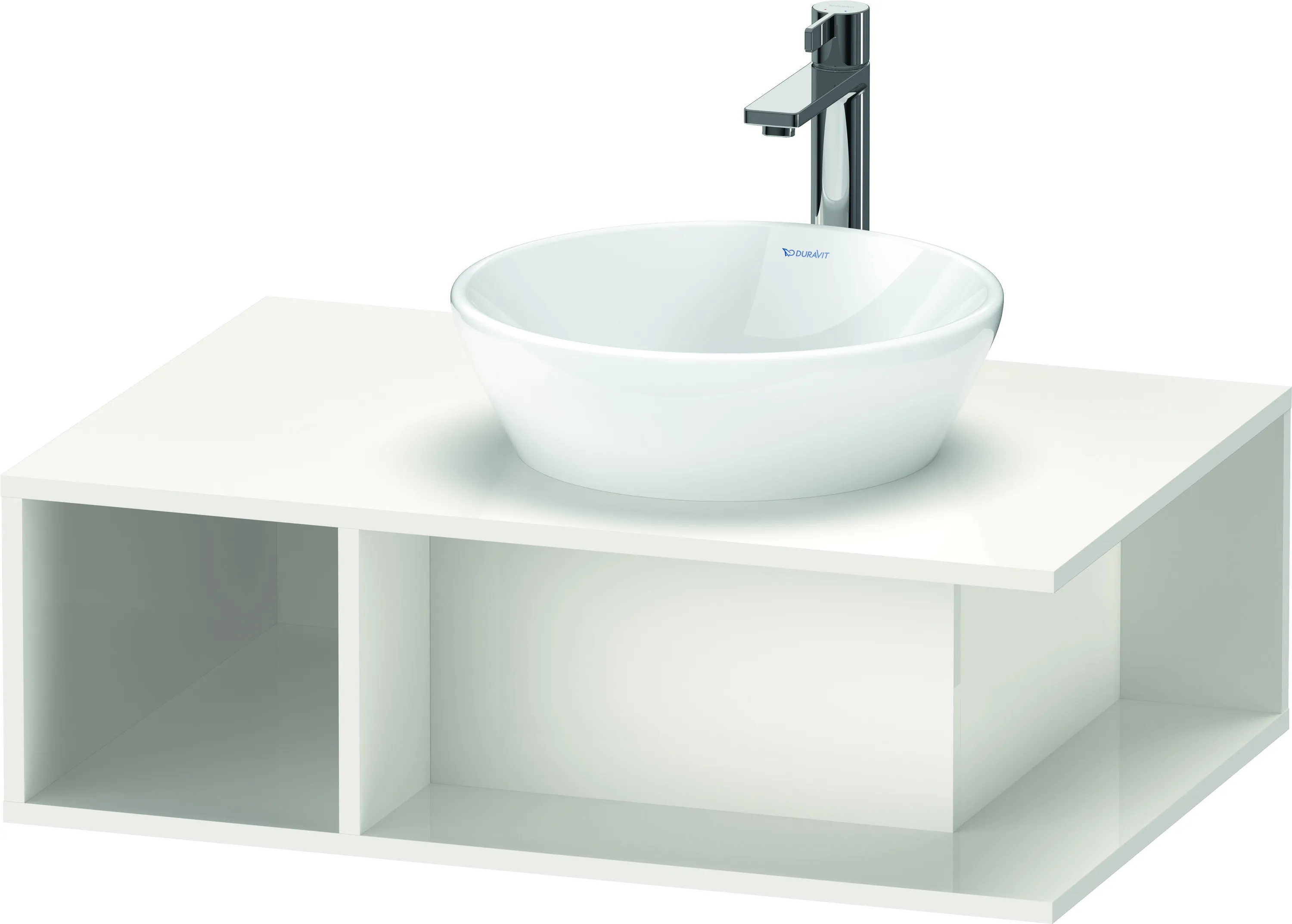 Duravit Waschtischunterschrank wandhängend „D-Neo“ 80 × 26 × 55 cm Weiß Hochglanz