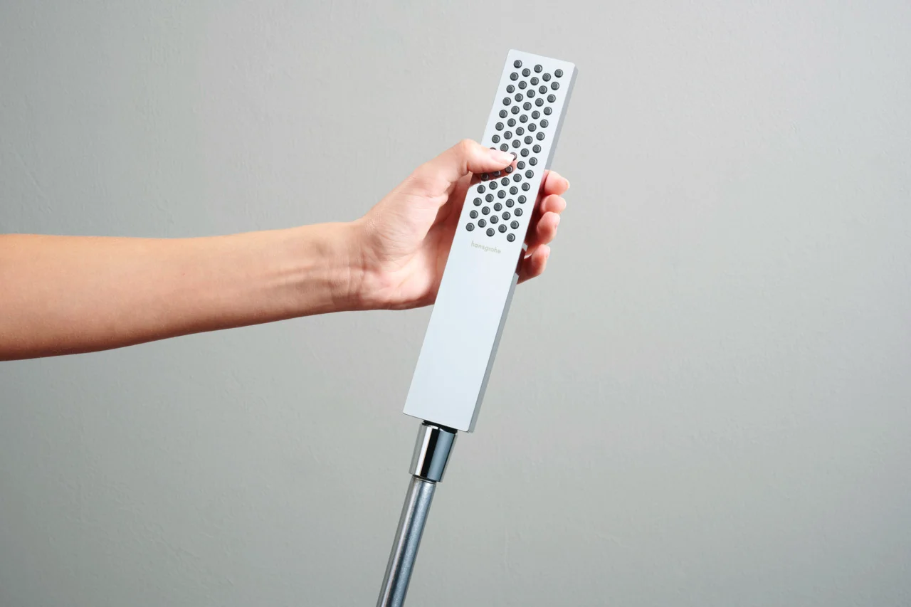 Hansgrohe Pulsify E Stabhandbrause 1jet EcoSmart+ Chrom, 100 x 25 mm, PowderRain Strahlart, QuickClean, max. Durchfluss 5 l/min ab 3 bar, Anschluss G 1/2 Hansgrohe Pulsify E Stabhandbrause 1jet EcoSmart+ Chrom, 100 x 25 mm, PowderRain Strahlart, QuickClean, max. Durchfluss 5 l/min ab 3 bar, Anschluss G 1/2