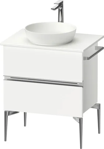 Duravit Waschtischunterschrank „Sivida“ 64,5 × 54,8 × 47,5 cm Front- & Korpusfarbe: Weiß Matt / Grifffarbe: Chrom / Größe: 64,5 × 47,5 × 54,8 cm Duravit Waschtischunterschrank „Sivida“ 64,5 × 54,8 × 47,5 cm Front- & Korpusfarbe: Weiß Matt / Grifffarbe: Chrom / Größe: 64,5 × 47,5 × 54,8 cm