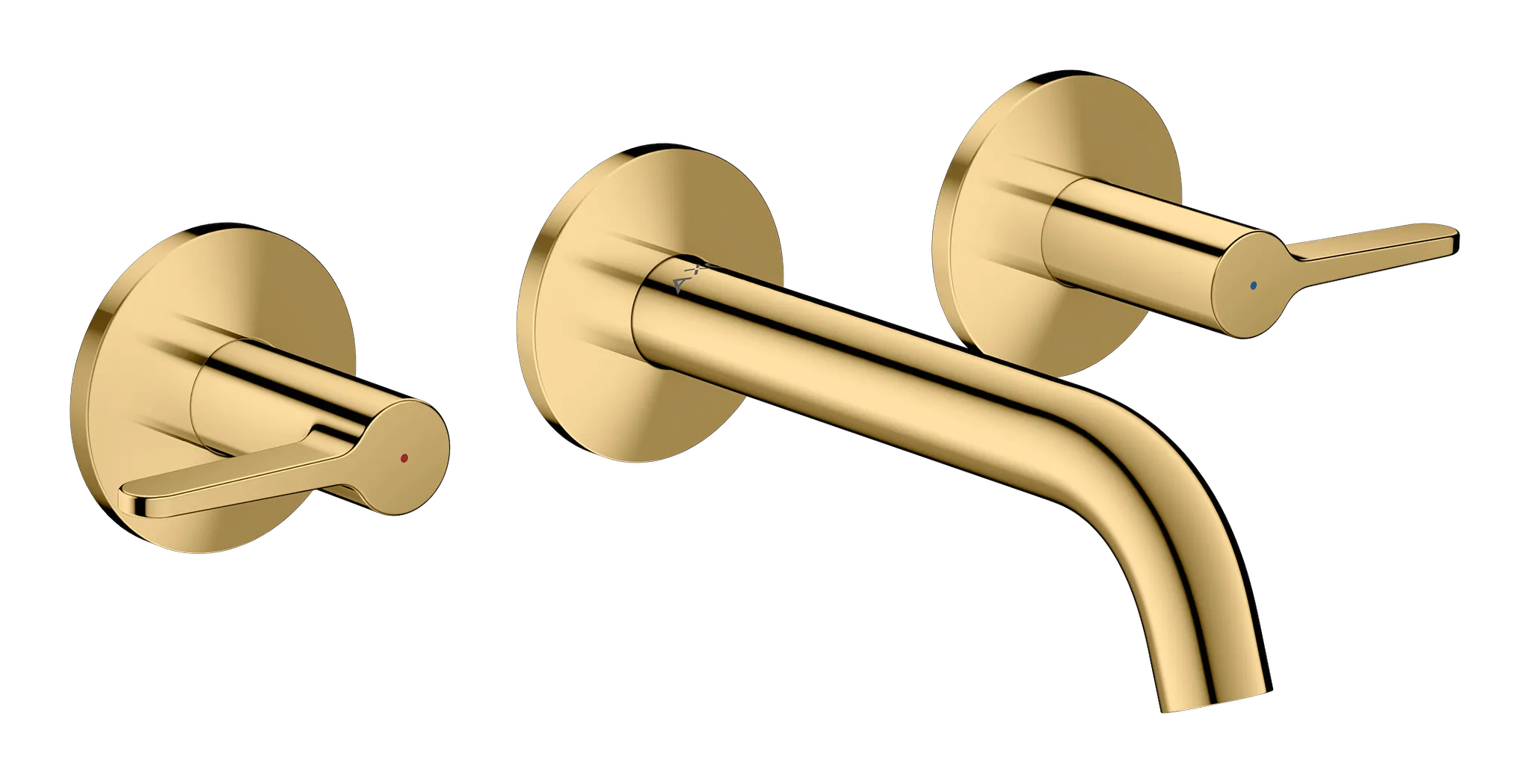 Hansgrohe AXOR One 3-Loch Waschtischarmatur Unterputz Polished Gold Optic Hansgrohe AXOR One 3-Loch Waschtischarmatur Unterputz Polished Gold Optic