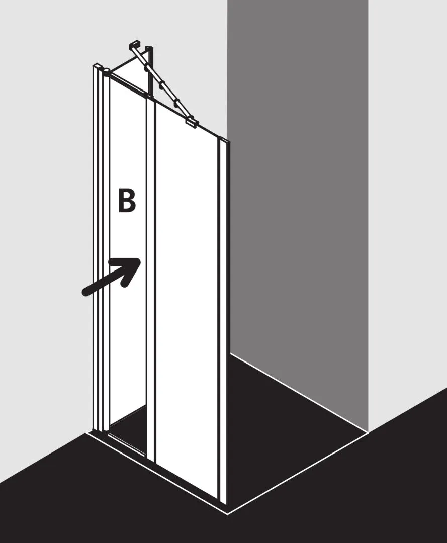 Kermi Duschdesign IBIZA 2000 Seitenwand geteilt beweglich, H 1750 mm, SW 680-710 mm, Silber Mattglanz Kermi Duschdesign IBIZA 2000 Seitenwand geteilt beweglich, H 1750 mm, SW 680-710 mm, Silber Mattglanz