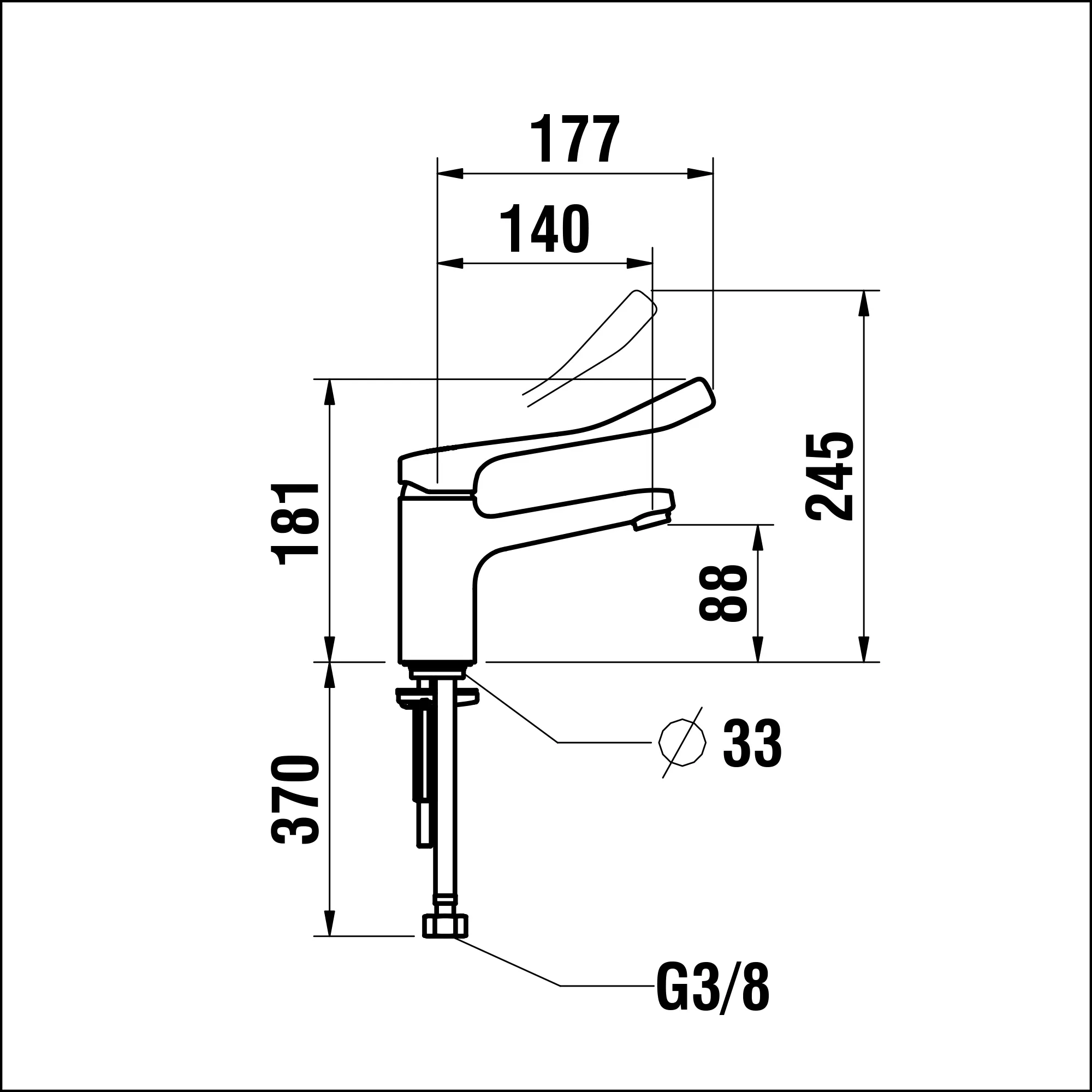 Einhebel-Waschtischmischer Citypro Liberty Ausladung 140 mm Festauslauf Temperaturlimitierung Mengenlimitierung Patrone mit fixen Limitierungen Mischdüse M24x1 PCA Laminar ohne Ablaufventil Durchfluss/Geräuschgruppe: 5.7 l/min (3 bar) / I/ - chrom