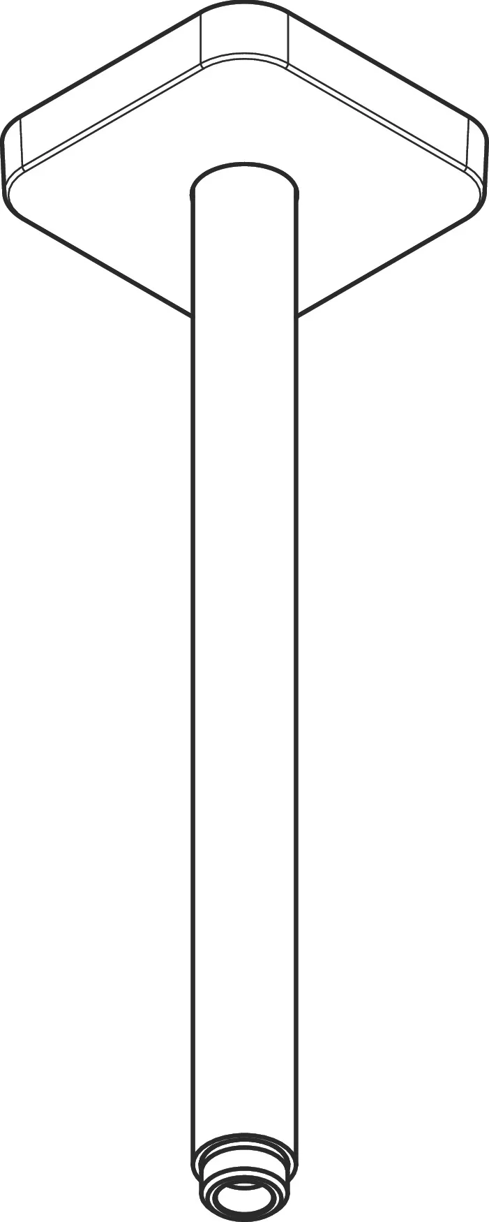 Decken-Anschlussstück Axor DN15 300mm softsquare chrom Decken-Anschlussstück Axor DN15 300mm softsquare chrom