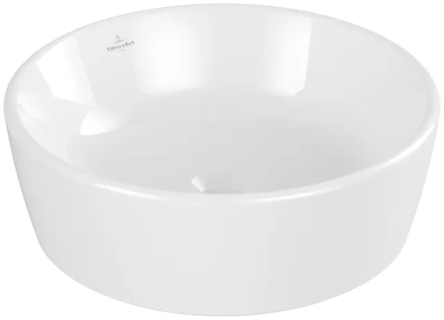 Villeroy & Boch Aufsatzwaschtisch „Architectura“ ⌀ 450 mm, ohne Hahnlochbohrung in Weiß Alpin Villeroy & Boch Aufsatzwaschtisch „Architectura“ ⌀ 450 mm, ohne Hahnlochbohrung in Weiß Alpin