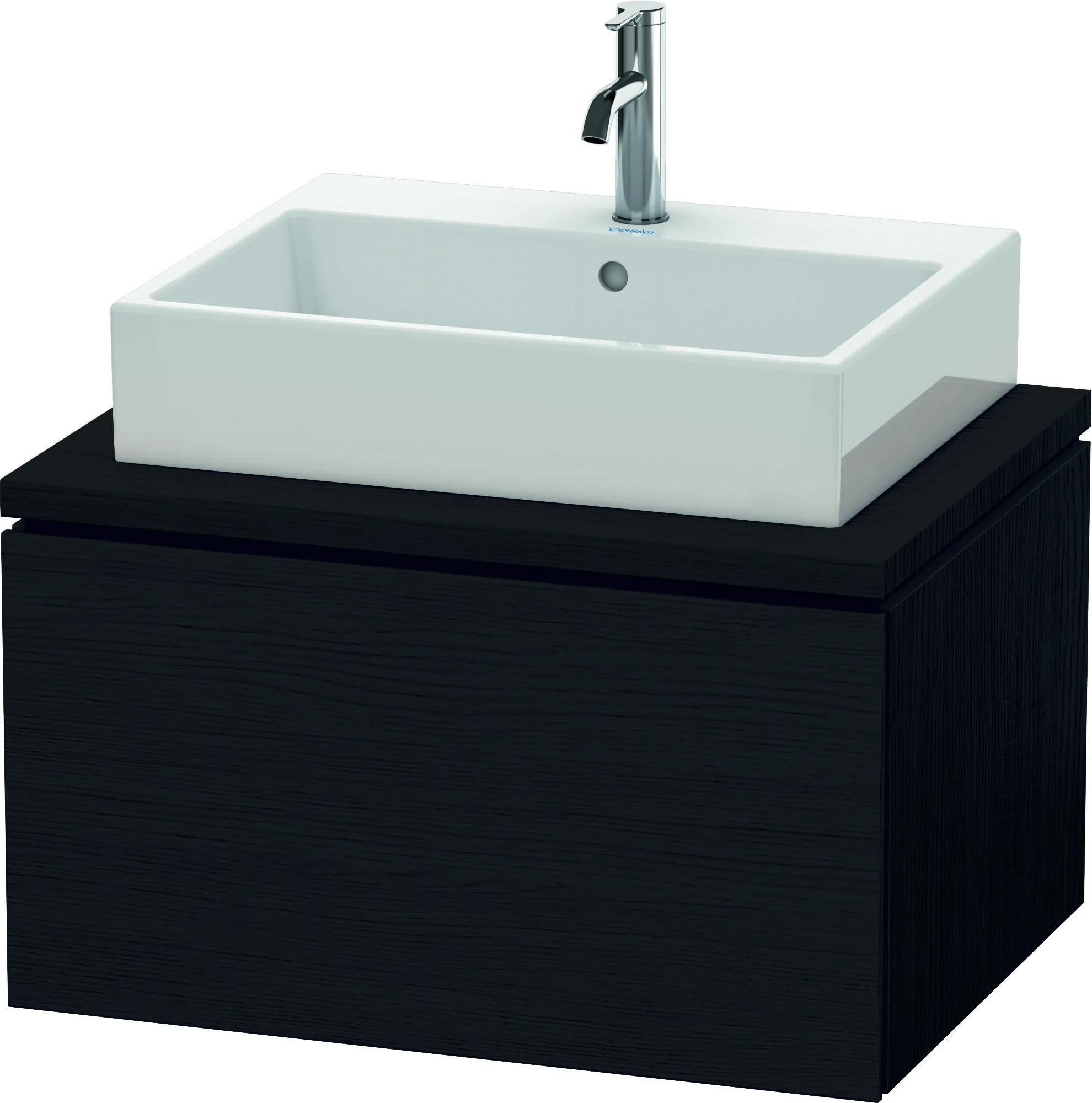 Duravit Waschtischunterschrank wandhängend „L-Cube“ 72 × 40 × 54,7 cm Eiche Schwarz Duravit Waschtischunterschrank wandhängend „L-Cube“ 72 × 40 × 54,7 cm Eiche Schwarz