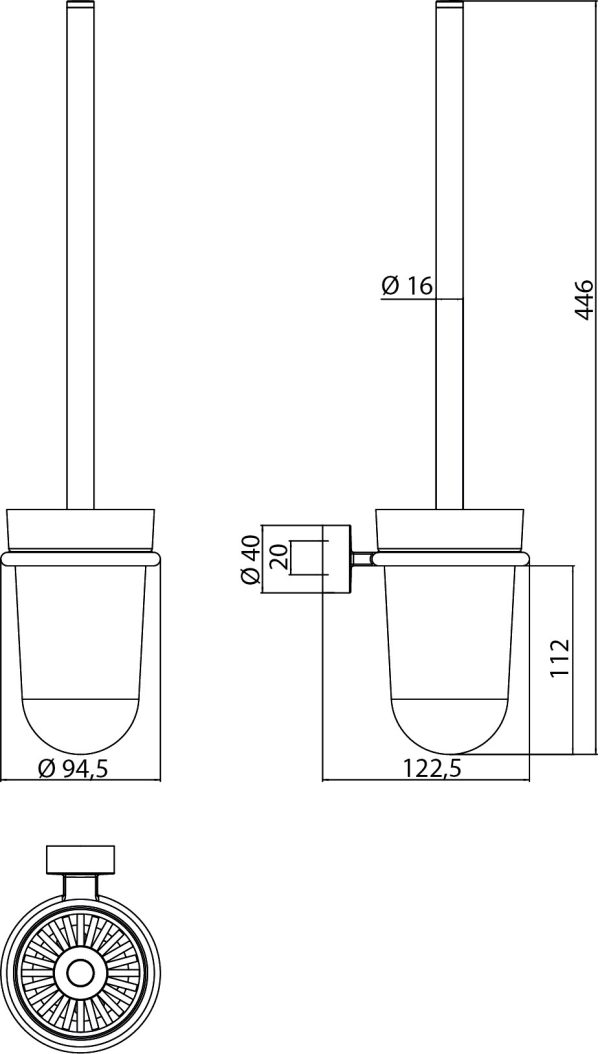 rondo 2 Bürstengarnitur Ersatzglas zu 4515 001 01