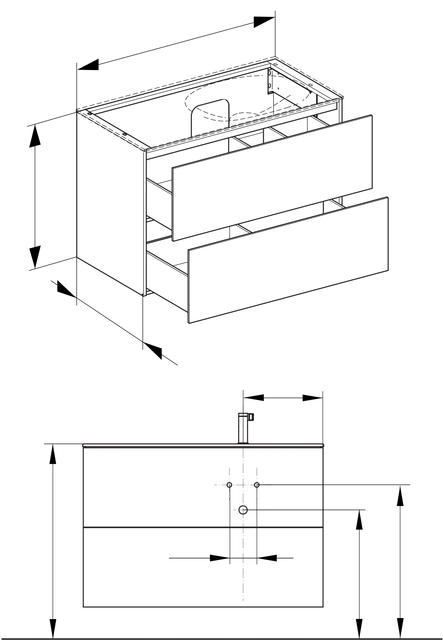 KEUCO Waschtischunterschrank mit Auszügen „Edition 11“ Eiche Tabak (Furnier), Eiche Tabak (Furnier), Becken rechts, ohne Beleuchtung 1050 × 700 × 535 mm KEUCO Waschtischunterschrank mit Auszügen „Edition 11“ Eiche Tabak (Furnier), Eiche Tabak (Furnier), Becken rechts, ohne Beleuchtung 1050 × 700 × 535 mm