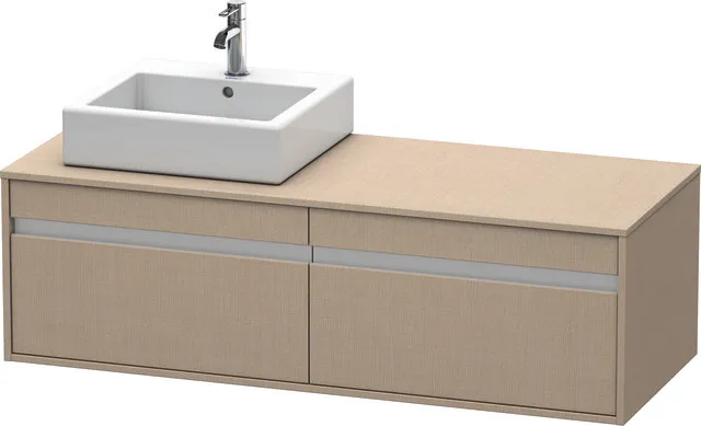 Duravit Waschtischunterschrank wandhängend „Ketho“ 140 × 42,6 × 55 cm Leinen