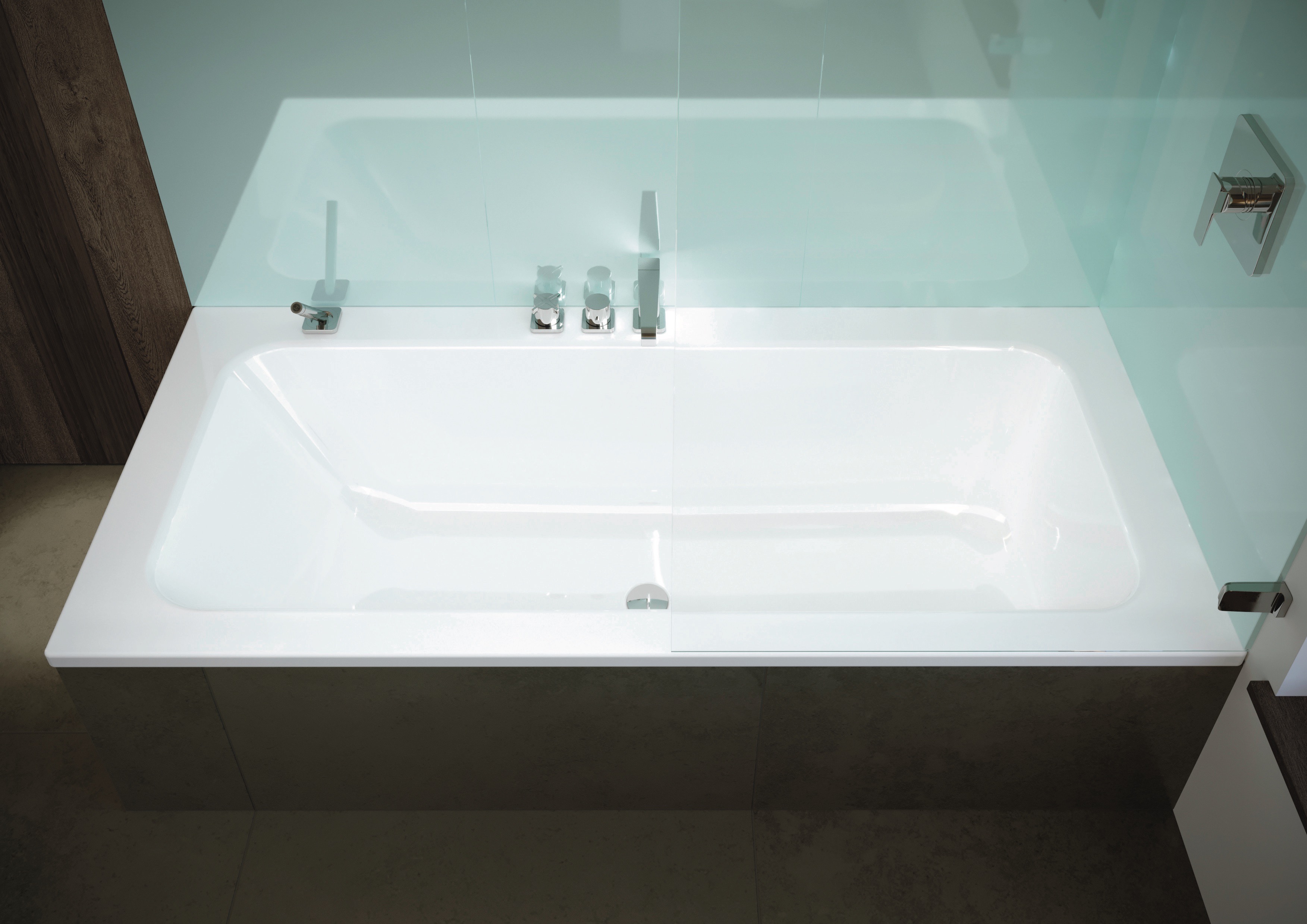 Kaldewei rechteck Badewanne „Puro Set Wide“ 170 × 75 cm in alpinweiß, / 