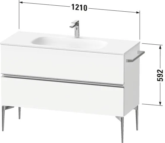 Duravit Waschtischunterschrank „Sivida“ 121 × 59,2 × 47,7 cm