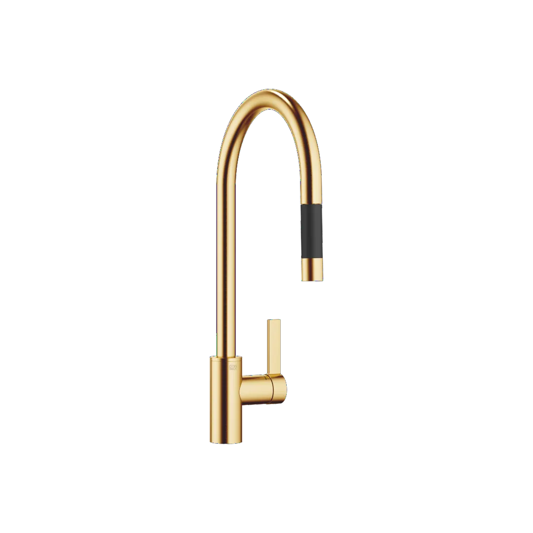 Dornbracht Tara Ultra Einhebelmischer Pull-down mit Brausefunktion Messing gebürstet (23kt Gold) Dornbracht Tara Ultra Einhebelmischer Pull-down mit Brausefunktion Messing gebürstet (23kt Gold)