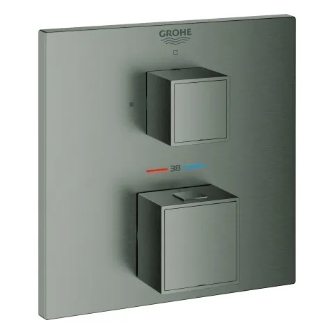Thermostat-Brausebatterie Grohtherm Cube 24153, Fertigmontageset für Rapido SmartBox, chrom Thermostat-Brausebatterie Grohtherm Cube 24153, Fertigmontageset für Rapido SmartBox, chrom