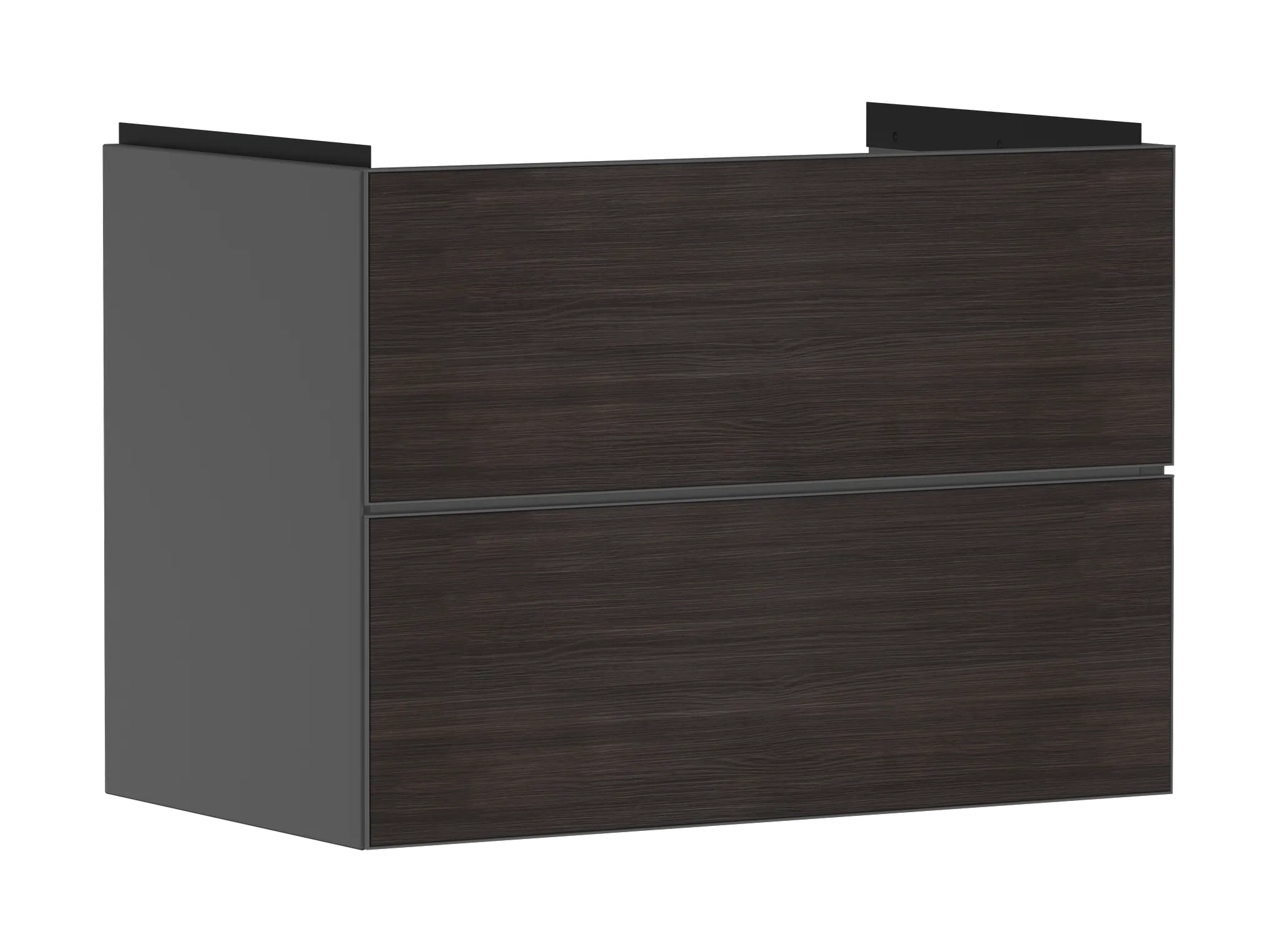 Xevolos E Waschtischunterschrank Schiefergrau Matt 780/475 mit 2 Schubkästen für Waschtisch Bronze Struktur Xevolos E Waschtischunterschrank Schiefergrau Matt 780/475 mit 2 Schubkästen für Waschtisch Bronze Struktur