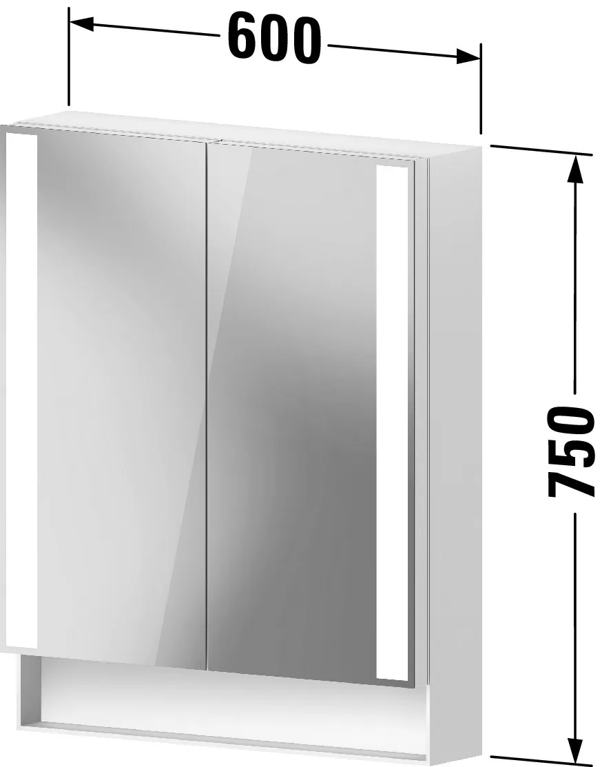 Duravit Spiegelschrank „Qatego“ 60 × 75 × 15,5 cm