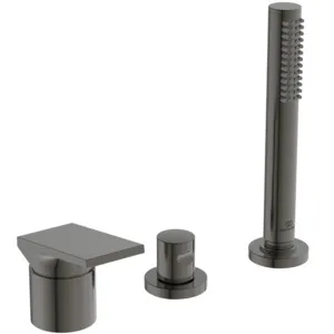 Ideal Standard 3-Loch-Badearmatur Extra mit Handbrause, Magnetic Grey Ideal Standard 3-Loch-Badearmatur Extra mit Handbrause, Magnetic Grey